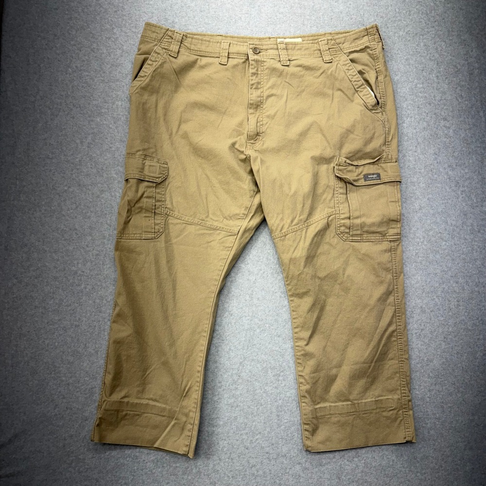 Wrangler Relaxed Fit Cargo Pants Khaki Men 44x30 Utility Workwear Cotton Spandex
